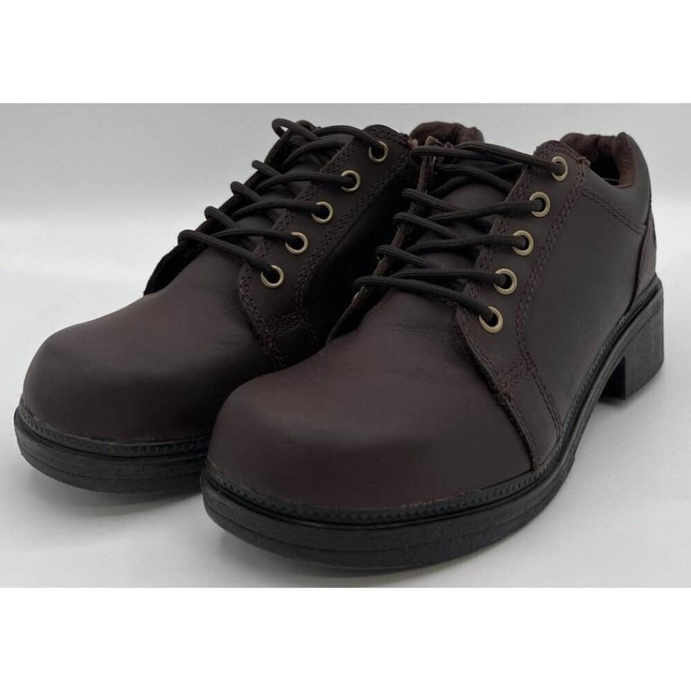 Harley Davidson Motorcycles Women’s Size 9 Dark Brown Leather Heeled Ankle Boots - Picture 2 of 13